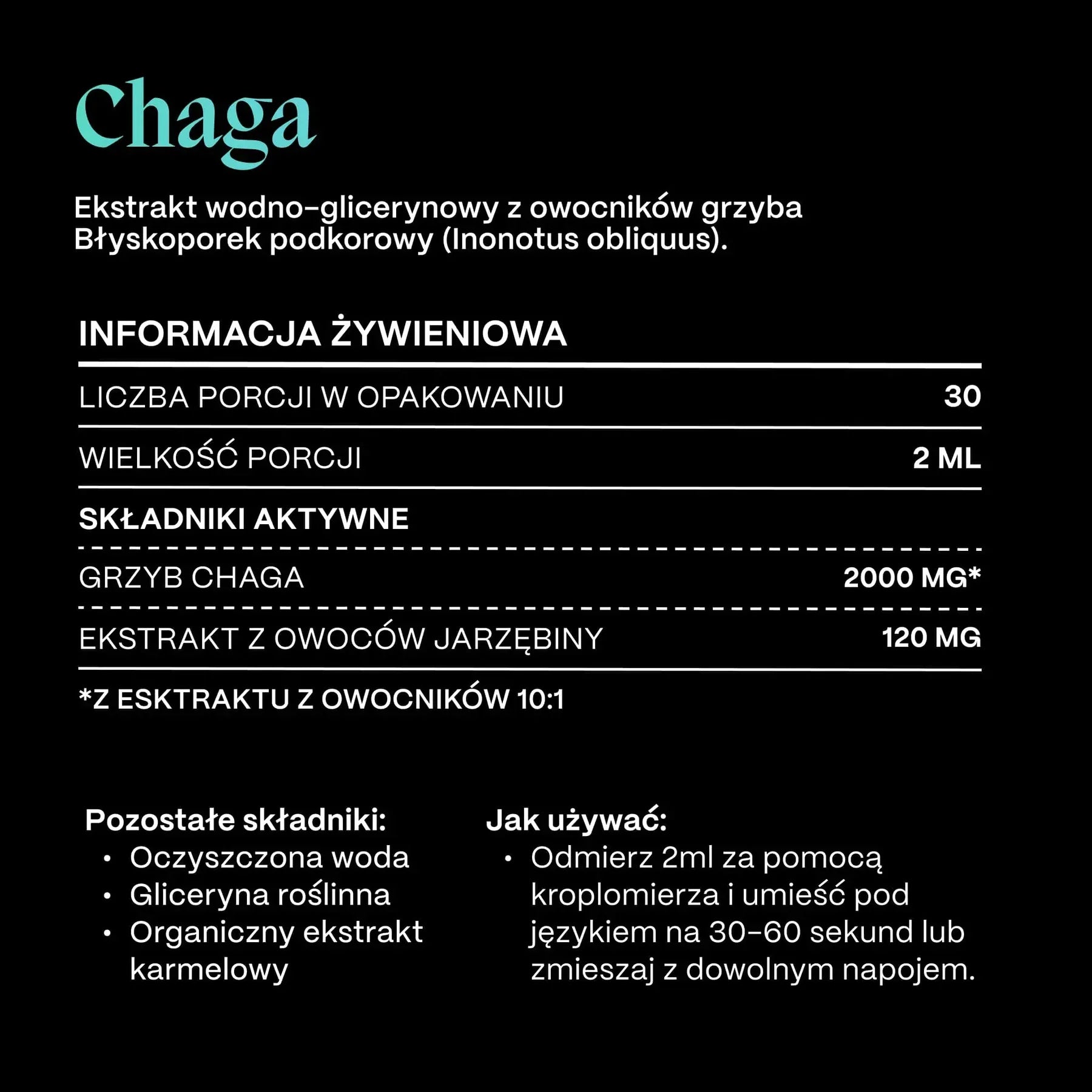 Chaga – Płynny Ekstrakt